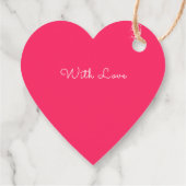 Red tulip coeur art merci les étiquettes de faveur (Dos)