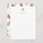 Red Tulip Drawn Icon Personal Note Kaart (Voorkant / Achterkant)