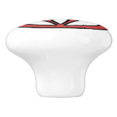 Red Tulip Flower Floral Keramische Knop (Zijkant)