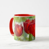  Red Tulip Flowers Art Mok Cup (Voorkant links)