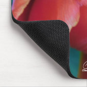 Red Tulip Macro Photo Mouse Pad Muismat (Hoek)