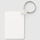 Red Tulip Macro Photo Personalized Keychain (Achterkant)