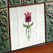 Red Tulip Wall Decor Art Deco Gibbons Tegeltje