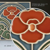 Red Tulip Wall Decor Art Deco Tegeltje