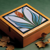 Red Tulip Wall Decor Art Deco Tegeltje