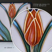 Red Tulip Wall Decor Art Deco Tegeltje