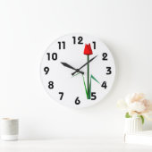 Red Tulip Wall klok (Huis)