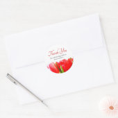 Red Tulips bedankt Ronde Sticker (Envelop)
