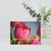 Red Tulips ・ Carte postale Invitation de douche nu (Debout devant)