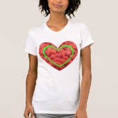 Red Tulips Field Heart Border App. T-shirt (Devant)