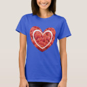 Red Tulips Field Heart T-shirt Basic (Devant)