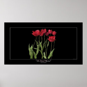 RED TULIPS Inspirerend Art Poster
