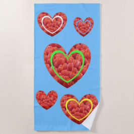 Red Tulips kleurde handdoek