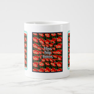 Red Tulips Patroon Extra Grote Beker