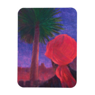 Red Turban dusk Jodhpur 2012 Magneet