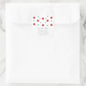 Red Turquoise Confetti Enregistrer les stickers Da (Sac)