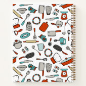 Red Turquoise Hand Drawn Cooking Utensils Recipipi Notitieboek (Achterkant)