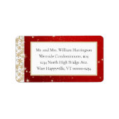 Red Twinkings Stars Snowflakes larges Étiquettes d (Devant)