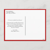 Red Typography Merry Kerstry Drie Foto Postcar Feestdagenkaart (Achterkant)