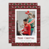 Red Ugly kerstSweater Feestdagenkaart (Voorkant / Achterkant)