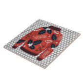 Red Ugly Sweater Cute Art Decorative Holiday Tile Tegeltje (Zijkant)