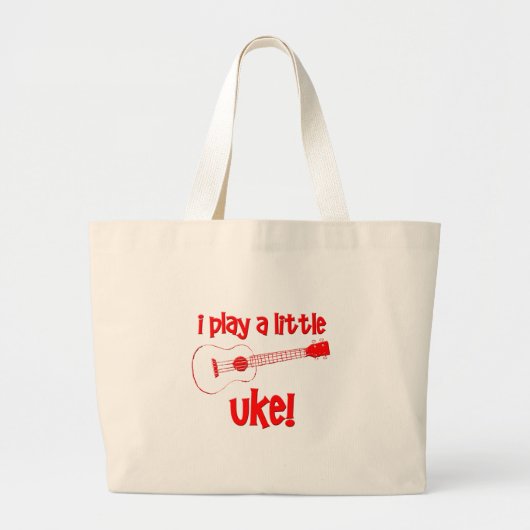 Red Ukulele Grote Tote Bag (Voorkant)