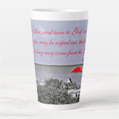 Red Umbrella Actes 2:19 Latte Mug (Devant)