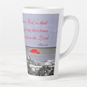 Red Umbrella Actes 2:19 Latte Mug (Droite)