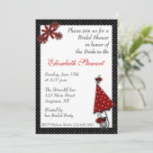 Red Umbrella Ladybugs Shower Kaart (Staand voorkant)