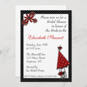 Red Umbrella Ladybugs Shower Kaart (Voorkant / Achterkant)