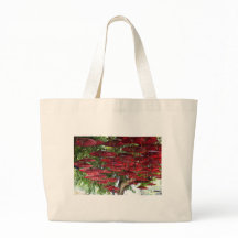Red Umbrellas in the Sky - Asian Tote Bag