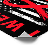 Red Uncle Heart Disease Awareness Flag Niece Nephe Poster (Hoek)