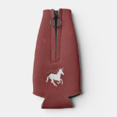 Red Unicorn Aangepaste flessenkoeler Flesjeskoeler (Achterkant)