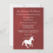Red Unicorn Mariage Dîner de répétition Invitation (Devant)