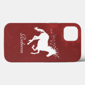 Red Unicorn Personnalisé Coque-Mate coque iphone (Verso (horizontal))
