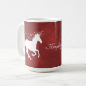 Red Unicorn persoonlijke koffie-Mok Koffiemok (Voorkant links)