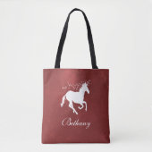 Red Unicorn Sac fourre-tout personnalisé (Devant)