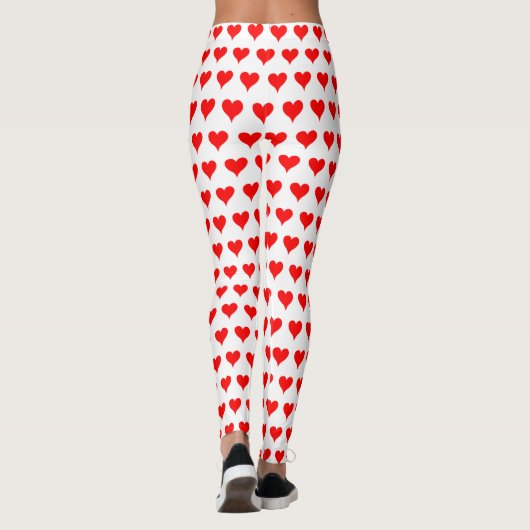 Red Valentijn Hearts Leggings (Achterkant)