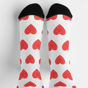 Red Valentijn Hearts Patroon Sokken