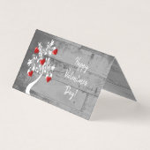 Red Valentijn Hearts Tree Folded Kaart (Voorkant)