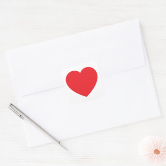 Red Valentijns Heart Vierkante Sticker