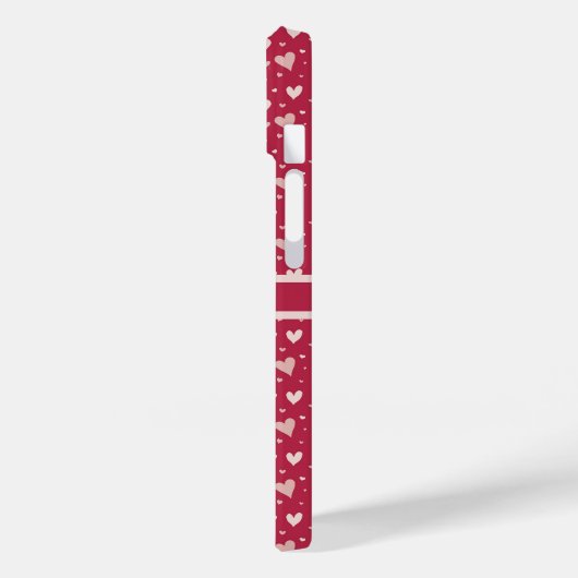 Red Valentijnsdag harten iPhone case (Achterkant / Links)