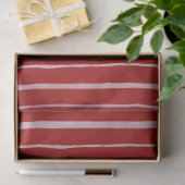 Red Valentine Hand Drawn Stripe Pattern Tissuepapier (Geschenk)