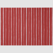 Red Valentine Hand Drawn Stripe Pattern Tissuepapier (Voorkant)