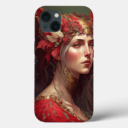 Red Valkyrie Woman Fantasy Art Case-Mate iPhone Case (Achterkant)