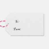 Red Variegated Poinsettias Holiday Cadeaulabel (Achterkant Horizontaal)