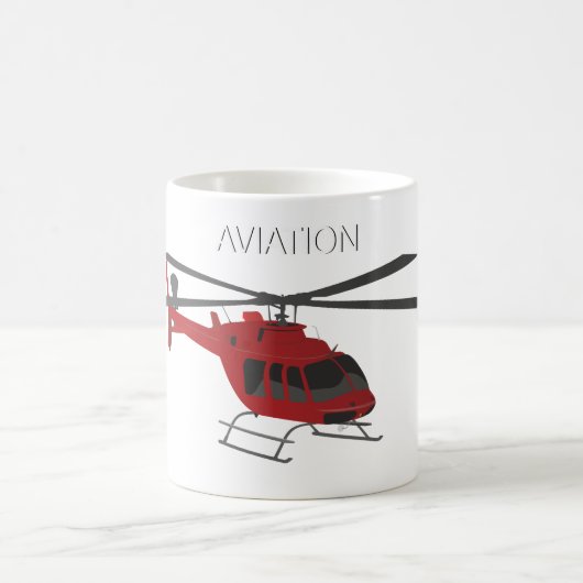 Red Vector Helikopter Koffiemok (Center)