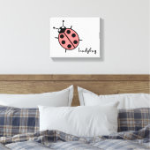 Red Vector Ladybug Canvas Afdruk (Insitu (Slaapkamer))