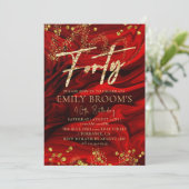 Red Velvet 40e Anniversaire Quarante Invitation (Debout devant)