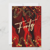 Red Velvet 40e Anniversaire Quarante Invitation (Dos)